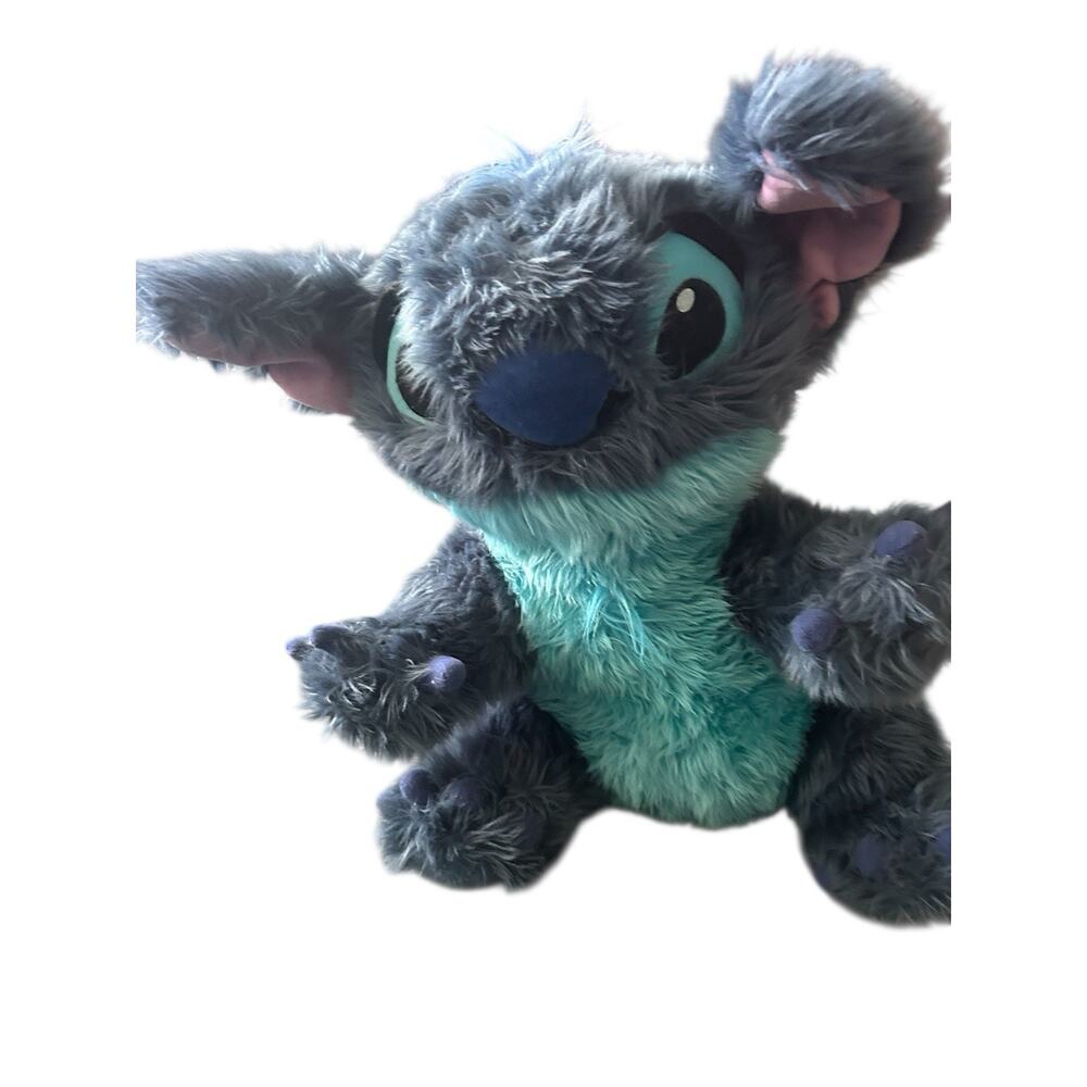 Disney Store Exclusive Stitch Stuffed Animal Shaggy Hairy Plush Fuzzy Large XL